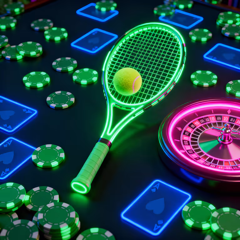 Rainbet Casino featuring a race car on a futuristic, glowing track.